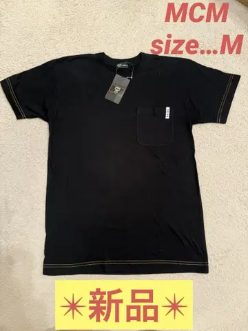 새상품 MCM 블랙 M 반팔 티셔츠 남성용