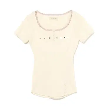 andmary Lacey mary logo tops ivory