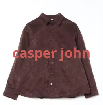 casper john 배리어스 돌먼 셔츠 드레이프 긴팔 셔츠 브라운