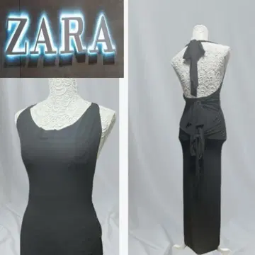 ZARA 자라 블랙 리본 드레스 S