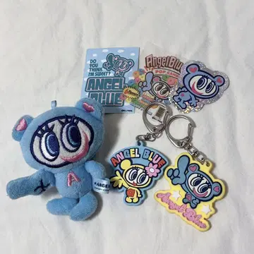 Angel Blue 엔젤블루 봉제 인형 키링 스티커