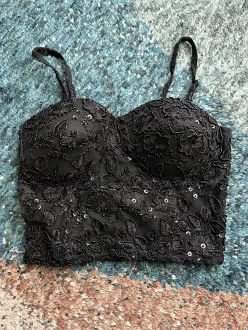 vintage 비즈 뷔스티에