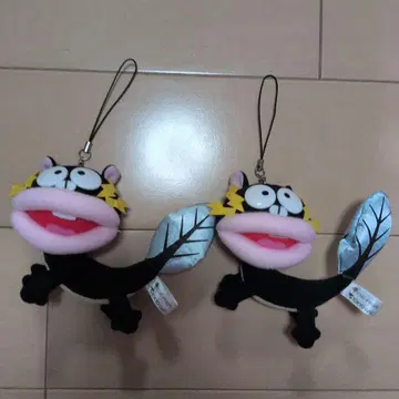 전기 뱀장어개 스트랩 봉제 인형 2개