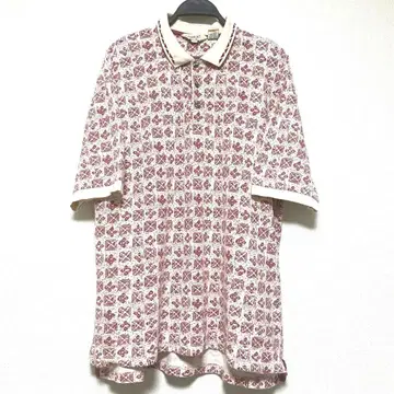 90s reebok 리복 피케 셔츠 다이아 무늬 올 패턴