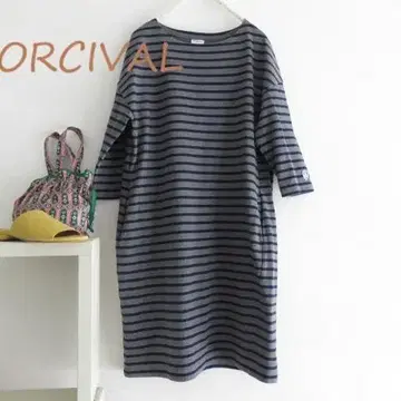 ORCIVAL 오르치발 7부 원피스 보더 F 사이즈