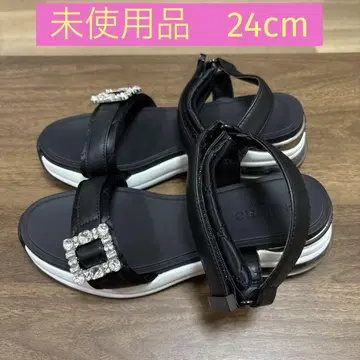 미사용품 플러스 다이애나 +diana 여성용 샌들 블랙 24cm