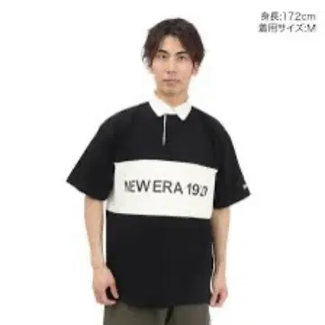 뉴에라(NEW ERA) 반팔 오버 사이즈 럭비 셔츠 NEW ERA