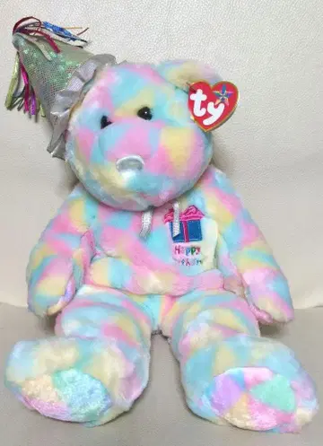 TY Birthday Buddy 곰 봉제 인형 대