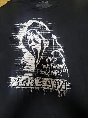 스크림 Scream 티셔츠 블랙