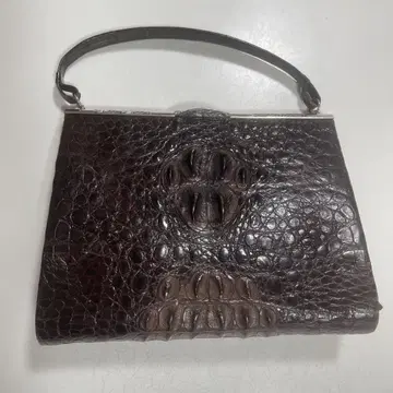 크로커다일 핸드백 브라운