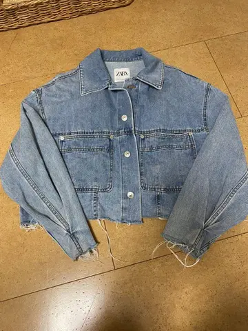 ZARA 크롭 데님 자켓 바지 XS