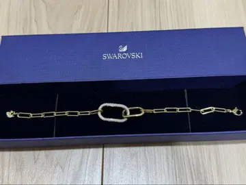스와로브스키 SWAROVSKI 팔찌 골드 체인 박스 포함