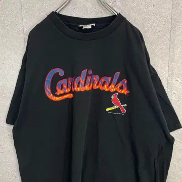 메이저리그 MLB 카디널스 파이어 패턴 프린트 T셔츠 2XL