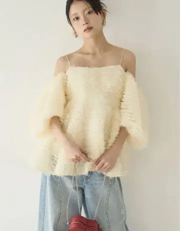 LILY BROWN 3way 튤 페플럼 뷔스티에