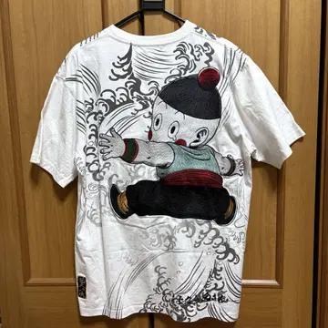 카라쿠리타마시 드래곤볼 챠오즈 T셔츠 자수