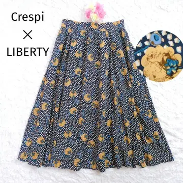 [새상품급] Crespi LIBERTY 종아리 기장 플레어 스커트 주니퍼