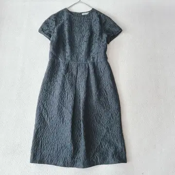 최근 다마 컬렉션 자카드 원피스 롱 반팔 꽃무늬 블랙 L 상당