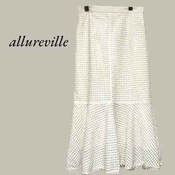 allureville 러셀 레이스 머메이드 스커트 화이트 알아바일