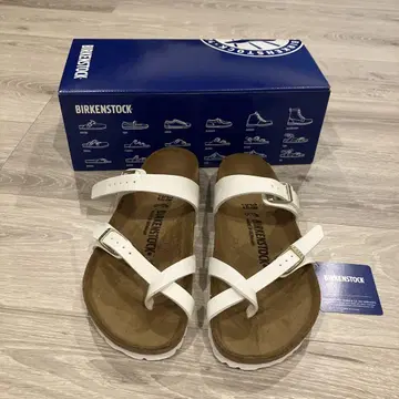 BIRKENSTOCK 마야리 페이턴트 화이트 38(24.5cm)