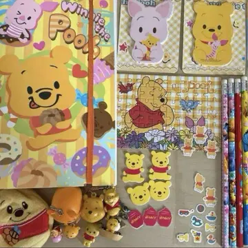 디즈니 푸우 키링 문구 씰 묶음 판매