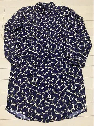 JIL SANDER NAVY size 34(SS) 프린트 롱 셔츠