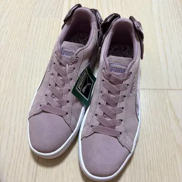 택 포함 PUMA 푸마 우먼 스니커즈 보라색 리본
