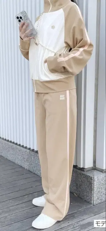 MARY QUANT 바이컬러 디자인 트랙 팬츠