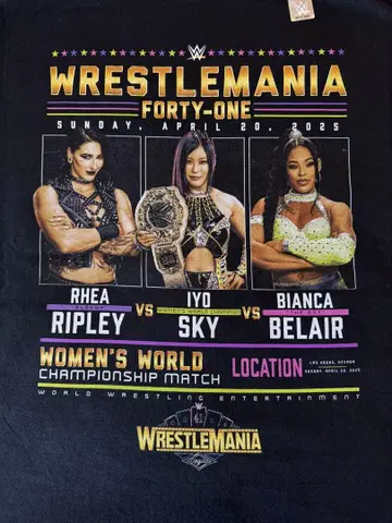 WWE 이요 스카이 레아 리플리 비앙카 벨에어 티셔츠 M 미사용 새상품