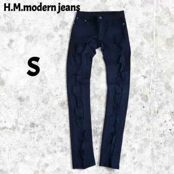 [미사용] H.M.mdern jeans 데미지 가공 스키니 데님 팬츠