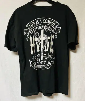 HYDE LIVE 2023 TOUR 69 십자가 T셔츠 블랙 L 사이즈