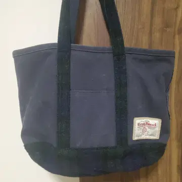 가을~겨울에 Harris Tweed 토트백 네이비