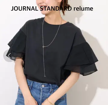 저널 스탠다드 리룸 프릴 슬리브 T셔츠