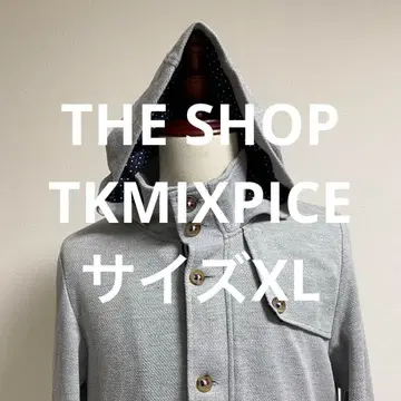 TKMIXPICE 그레이 후드 더플 코트 XL 패션