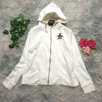 [Munsingwear] 후드 부착 후드티 (L) 화이트 집업