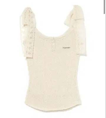 andmary 앤드마리 cotton ribbon tank ivory