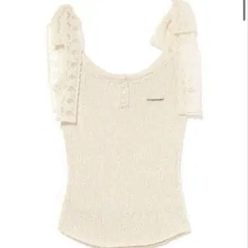 andmary 앤드마리 cotton ribbon tank ivory