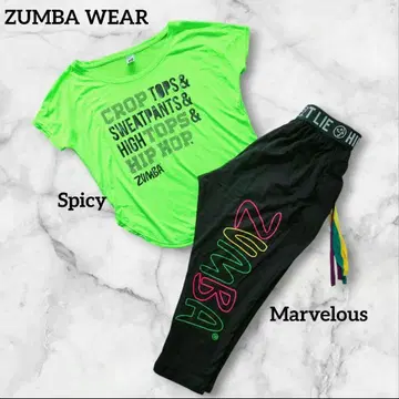 ZUMBA WEAR 스파이시 (T셔츠) 마블러스 (사루엘 팬츠) 2점