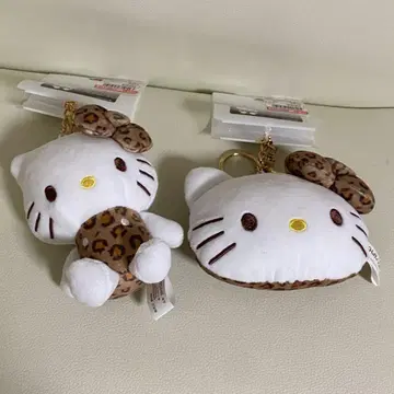 시마무라 키티 레오파드 무늬 마스코트 참 키링 택 포함 미사용