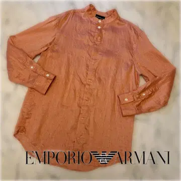 EMPORIO ARMANI 밴드 카라 긴팔 셔츠