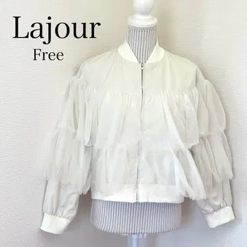 Lajour 라 티어드 튤 블루종 화이트 일본제