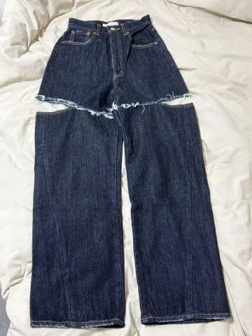 MOUSSY 컷오프 데님 하이웨스트