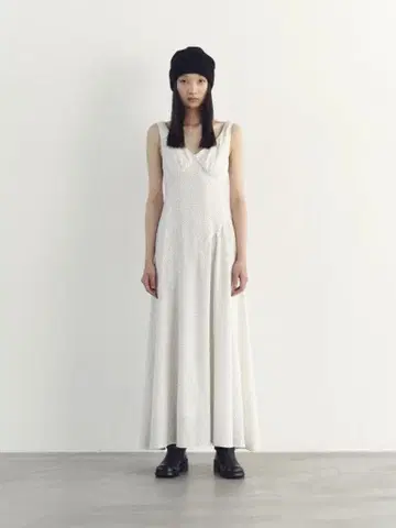 rosary moon Dot Gathered Dress