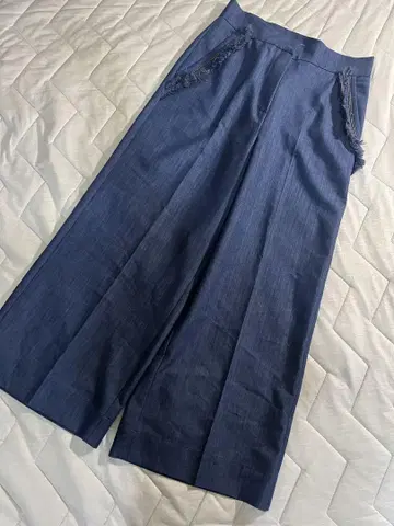 iblues 와이드 팬츠 포켓 프린지
