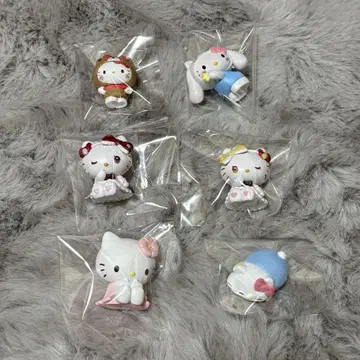 헬로키티 가챠 6체 세트 기다림 친구 동물옷 외