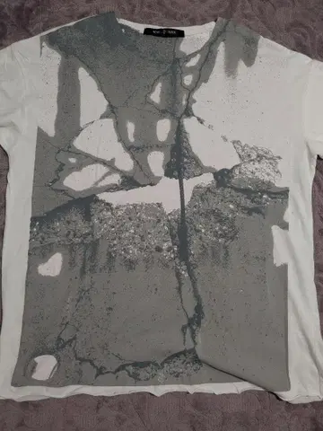 NO ID. BLACK 그레이 오버사이즈 티셔츠