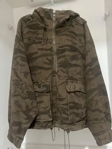 카모플라쥬 더블 지퍼 후드티 카모 패턴