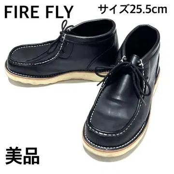 새상품급 파이어플라이 처카 부츠 블랙 25.5cm 인기 디자인 가죽 신발
