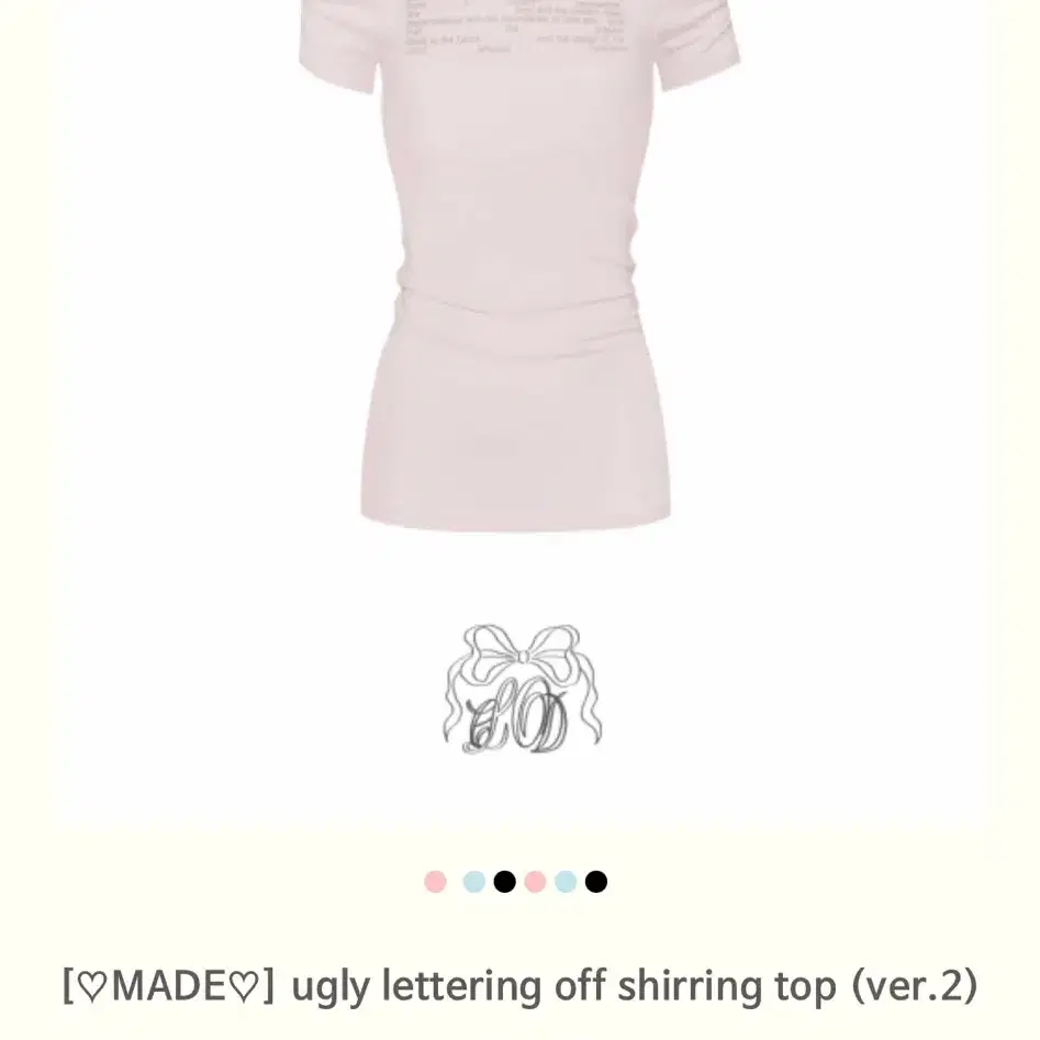 ＊韓国＊[CLOUDEMOTION]ugly lettering off shirring T ver.2 3C Cloud Emotion Ugly Lettering Off-Shoulder Short Sleeve on