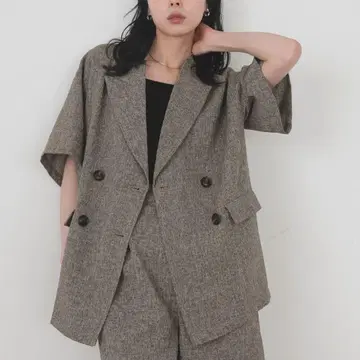 LIAN 썸머 트위드 하프 자켓