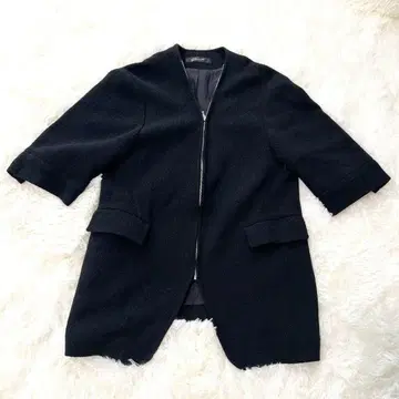 STUNNING LURE 캐주얼 자켓 트위드 후드티 린넨 블랙